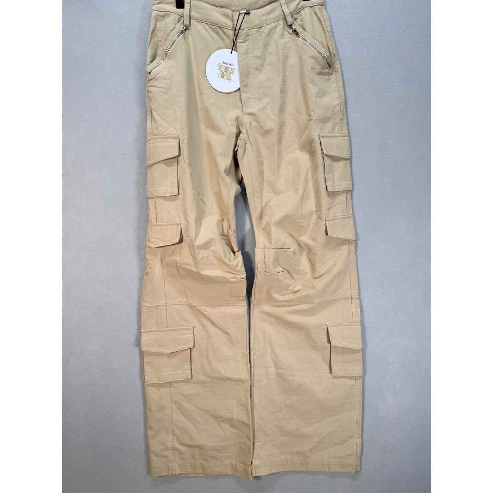 Princess Polly Tan Ripstop Gorpcore Cargo Pants Wide Leg Recycled Cotton 4